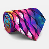 Psychedelische levendige kleuren patronen stropdas (Opgerold)