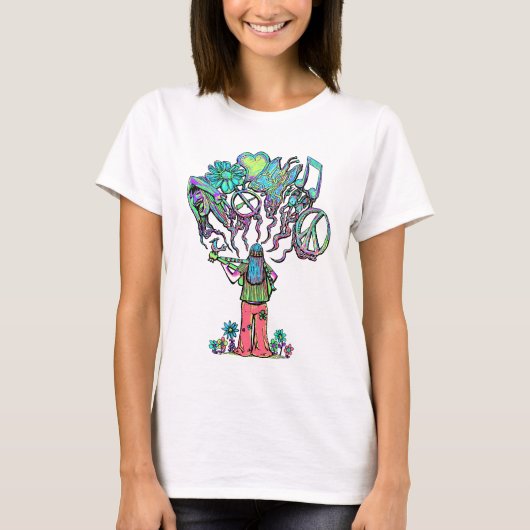 Psychedelische liedjes t-shirt (Voorkant)