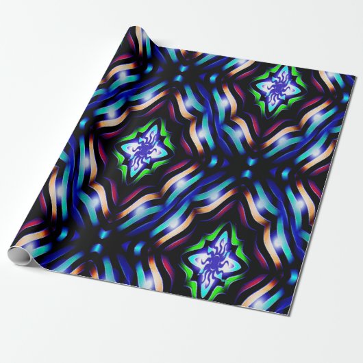 Psychedelische linten.... cadeaupapier (Uitgerold)
