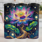 Psychedelische Lotus Bloem Kosmische Wortels Thermosbeker