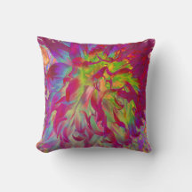 Psychedelische Magenta en Gele Dahlia Bloem