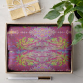 Psychedelische Magenta en Gele Dahlia Bloem Tissuepapier (Geschenk)