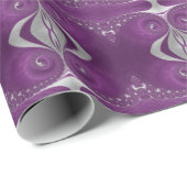 Psychedelische Magenta Fractale Spiralen Cadeaupapier (Rol Hoek)