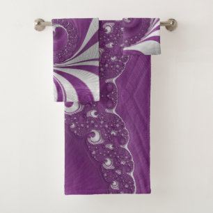 Psychedelische Magenta Spiraal Fractale Kunst Bad Handdoek