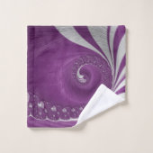 Psychedelische Magenta Spiraal Fractale Kunst Bad Handdoek (Wasdoekje)