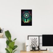 Psychedelische Mandala Bos Poster | Trippy 1 (Thuiskantoor)