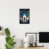 Psychedelische Mandala Bos Poster | Trippy 3 (Thuiskantoor)