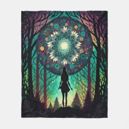 Psychedelische Mandala Bosdeken | Boho Kunst Fleece Deken