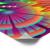PSYCHEDELISCHE MANDALA FLORALE ABSTRACTE | BOHO-KU POSTER (Hoek)