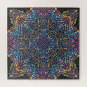 Psychedelische Mandala Legpuzzel (Horizontaal)