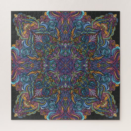 Psychedelische Mandala Legpuzzel (Verticaal)