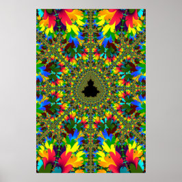 Psychedelische Mandelbrot Poster