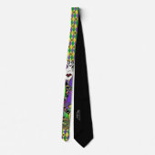 Psychedelische Mardi Gras Masker Kunstprint Stropdas (Achterkant)