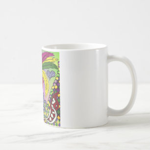 Psychedelische Mardi Gras Veermasker Koffiemok