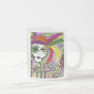 Psychedelische Mardi Gras Veermasker Matglas Koffiemok