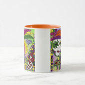 Psychedelische Mardi Gras Veermasker Mok (Midden)