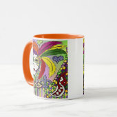 Psychedelische Mardi Gras Veermasker Mok (Voorkant links)