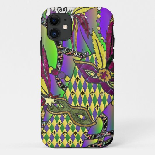 Psychedelische Mardi Gras Veermaskers Case-Mate iPhone Case (Achterkant)