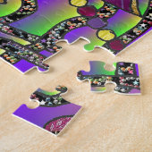 Psychedelische Mardi Gras Veermaskers Legpuzzel (Zijkant)