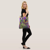 Psychedelische Mardi Gras Veermaskers Tote Bag (Op model)