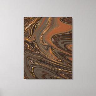 Psychedelische Marmeren Vloeibare Kunstverf Canvas Afdruk
