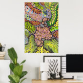 Psychedelische Maximalistische Boho Abstracte Bota Poster (Thuiskantoor)