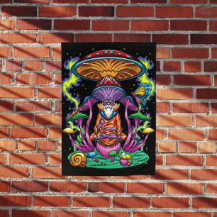 Psychedelische meditatie poster