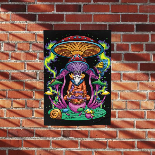 Psychedelische meditatie poster