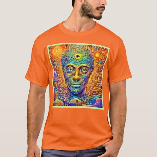 Psychedelische Mind Art T-shirt (Voorkant)