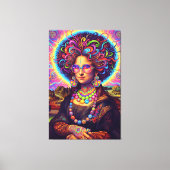 Psychedelische Mona Lisa Stijl Canvas Afdruk (Voorkant)