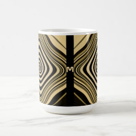 Psychedelische monogram wervelgroovy fractale kuns magische mok
