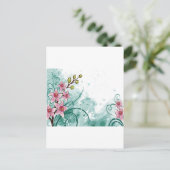 psychedelische mooie bloem abstract briefkaart (Staand voorkant)