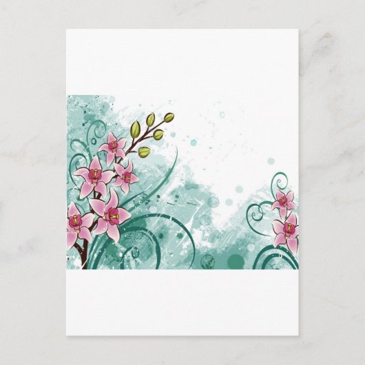 psychedelische mooie bloem abstract briefkaart (Voorkant)