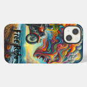 Psychedelische motor droomwereld iPhone hoesje (Achterkant horizontaal)