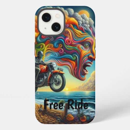 Psychedelische motor droomwereld iPhone hoesje (Achterkant)