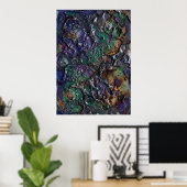 Psychedelische Mozaïek Abstracte Poster Met Edelst (Thuiskantoor)