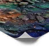 Psychedelische Mozaïek Abstracte Poster Met Edelst (Hoek)