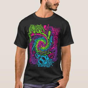 Psychedelische muziek festival T-shirt   Retro Tri