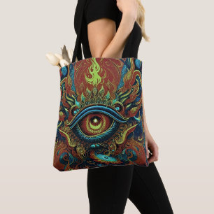 Psychedelische Mystieke Alziend Oog Fantasie Boods Tote Bag