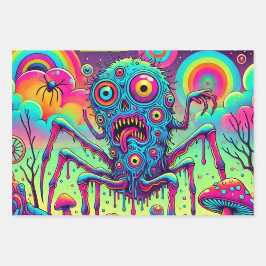 Psychedelische nachtmerrie in Canada Inpakpapier Vel (Voorkant)