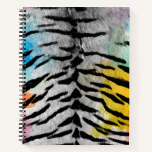 Psychedelische Nachttijger Huidprint Notitieboek
