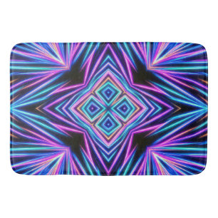 Psychedelische Neon Abstracte Explosie Badmat