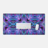 Psychedelische Neon Abstracte Explosie Bureaumat (Keyboard & Muis)