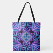 Psychedelische Neon Abstracte Explosie Tote Bag (Voorkant)