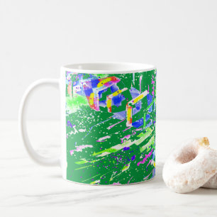Psychedelische Neon Abstracte Kaleidoscoop Kunst Koffiemok
