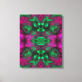 Psychedelische Neon Energie Fractale Kunst Canvas Afdruk