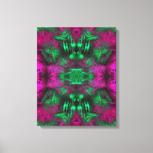 Psychedelische Neon Energie Fractale Kunst Canvas Afdruk (Voorkant)