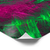 Psychedelische Neon Energie Fractale Kunst Perfect Poster (Hoek)