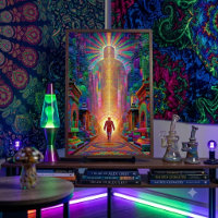 Psychedelische Neon Spirituele Beschermengel Visio