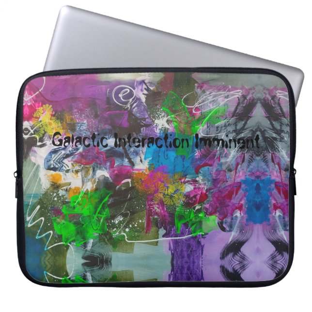 Psychedelische Nevel Abstract Laptop Sleeve (Voorkant)